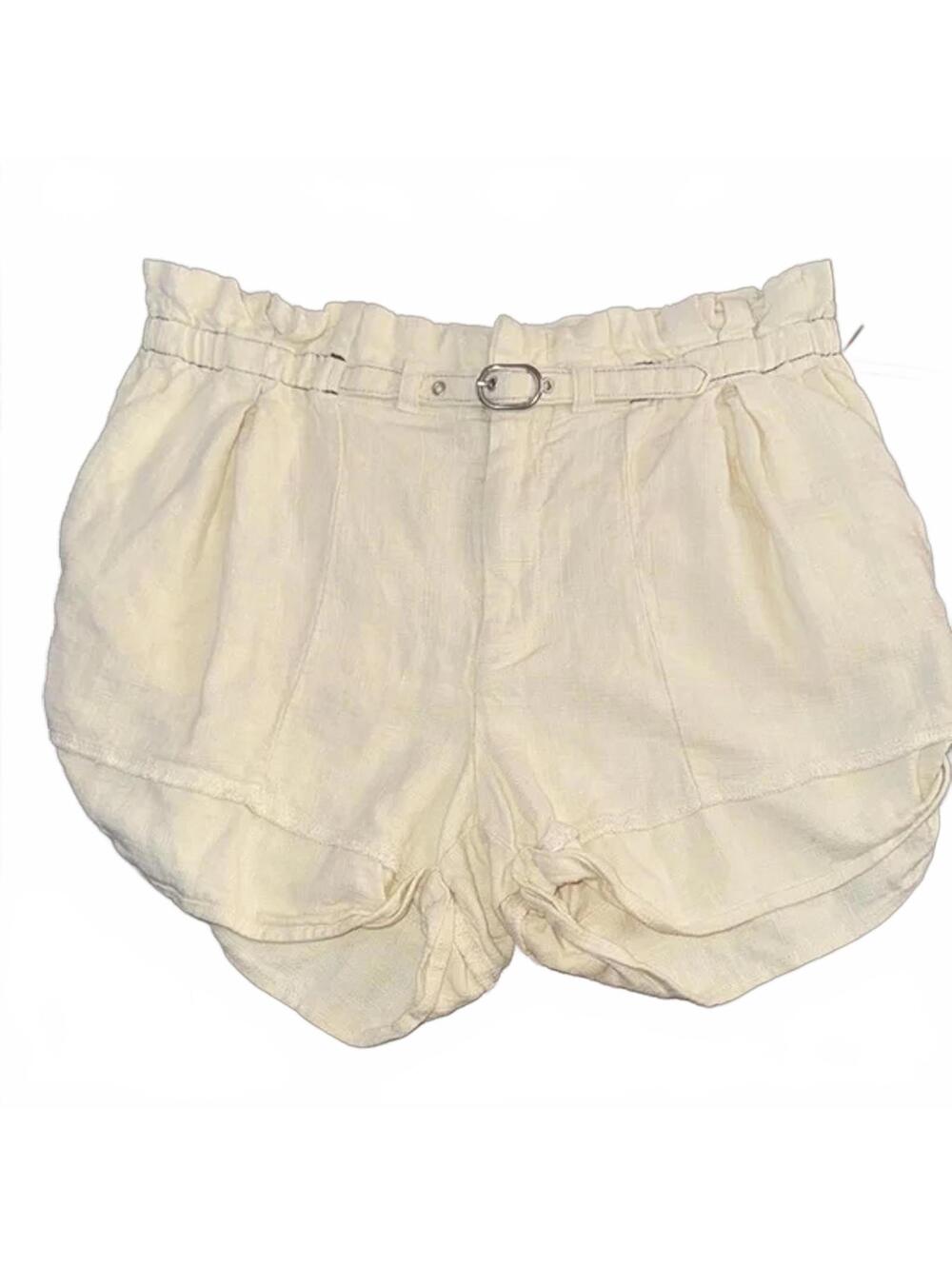 Anthropologie Linen preppy Shorts in Pearl Paperbag size XL
